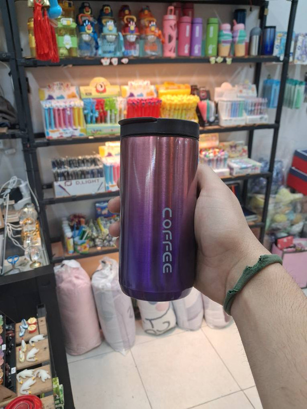 تراول ماگ 250 میلیلیتر برند Coffee | فلاسک مسافرتی وکیوم با درب آساننوش