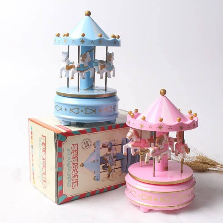 کروسل چرخشی کوکی موزیکال | بدون باتری، دکوری و سرگرمکننده
